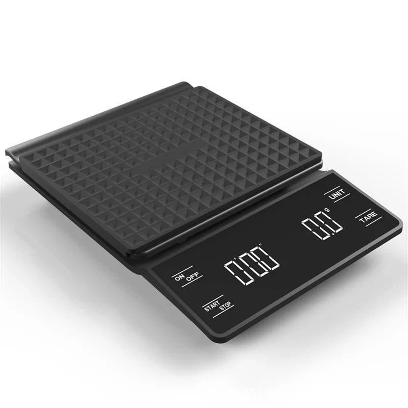 3kg/0.1g Coffee Scale with Timer Kitchen Tools Digital Multifunction Weighing Scale Pour Over Drip Espresso Scale LCD Display BrewFi Coffee & Tea