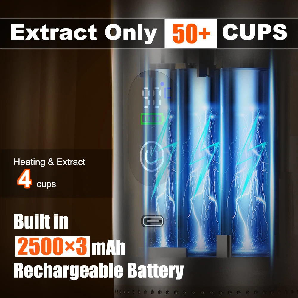 DENOKIN Portable Espresso Coffee Machine With Digital Display 3-in-1 Capsule Coffee Maker for Car & Home Camping Coffee Maker BrewFi Coffee & Tea