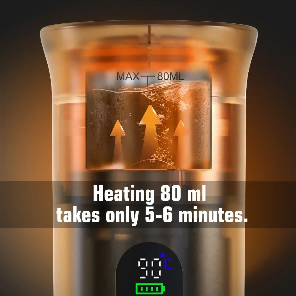 DENOKIN Portable Espresso Coffee Machine With Digital Display 3-in-1 Capsule Coffee Maker for Car & Home Camping Coffee Maker BrewFi Coffee & Tea