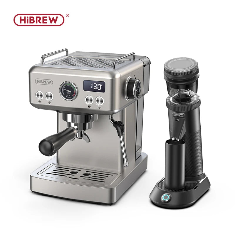 HiBREW 20Bar Semi Automatic Espresso Coffee Machine Temperature Adjustable 58mm Portafilter Cold/Hot Coffee Maker Metal CaseH10A BrewFi Coffee & Tea