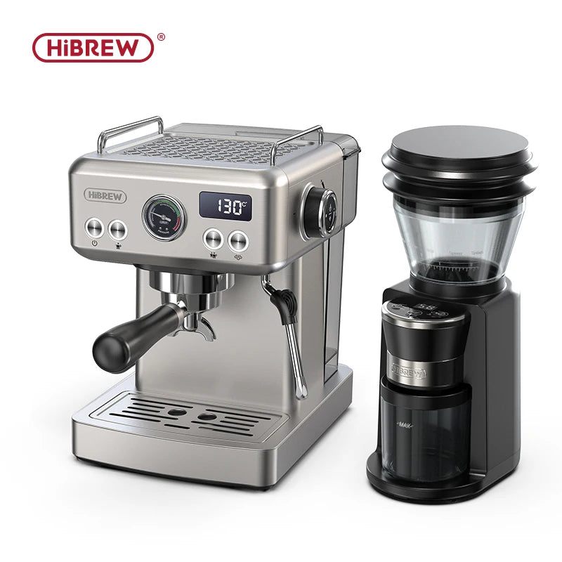 HiBREW 20Bar Semi Automatic Espresso Coffee Machine Temperature Adjustable 58mm Portafilter Cold/Hot Coffee Maker Metal CaseH10A BrewFi Coffee & Tea
