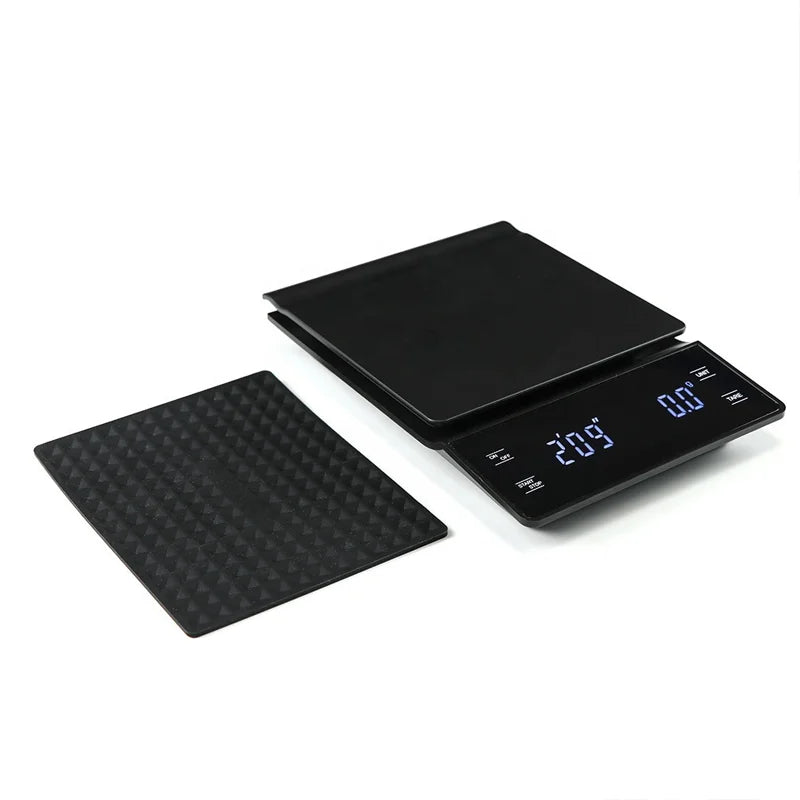 3kg/0.1g Coffee Scale with Timer Kitchen Tools Digital Multifunction Weighing Scale Pour Over Drip Espresso Scale LCD Display BrewFi Coffee & Tea
