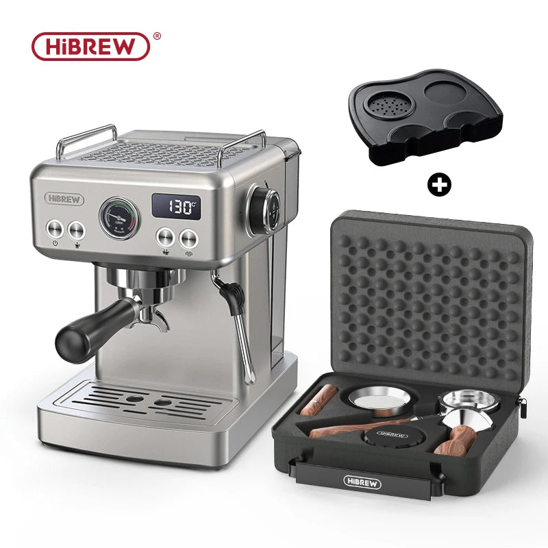 HiBREW 20Bar Semi Automatic Espresso Coffee Machine Temperature Adjustable 58mm Portafilter Cold/Hot Coffee Maker Metal CaseH10A BrewFi Coffee & Tea