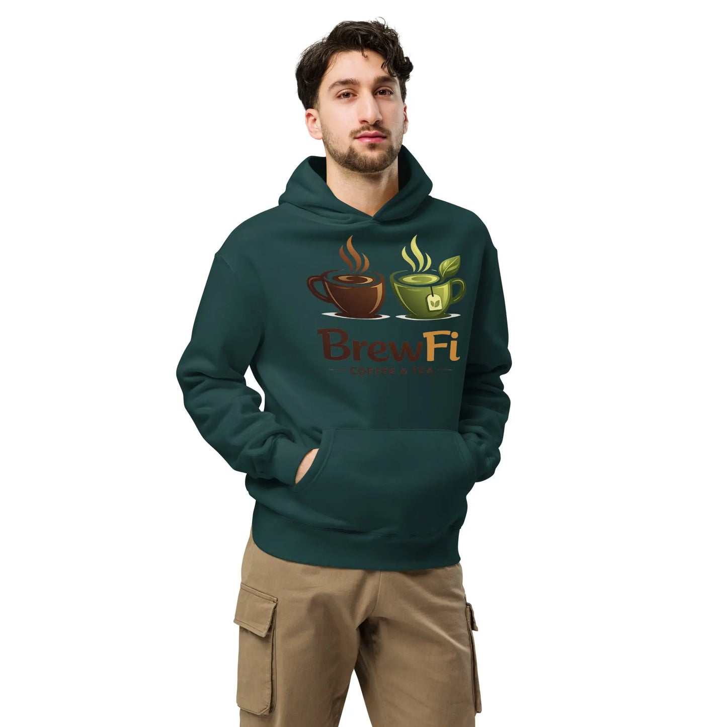 Unisex Oversized Hoodie BrewFi Coffee & Tea